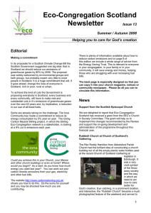 Eco-Congregation Scotland Newsletter Issue 13