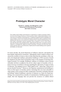 Prototypic Moral Character