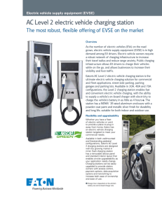AC Level 2 electric vehicle charging station