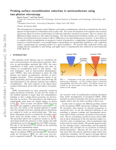 Probing surface recombination velocities in semiconductors using