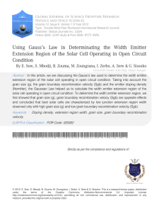 Using Gauss`s Law in Determinating the Width