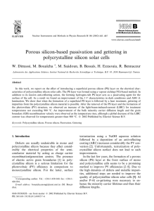 Porous silicon-based passivation and gettering in polycrystalline