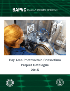 Annual Project Catalogue - Bay Area Photovoltaic Consortium