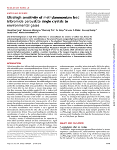Ultrahigh sensitivity of methylammonium lead tribromide perovskite
