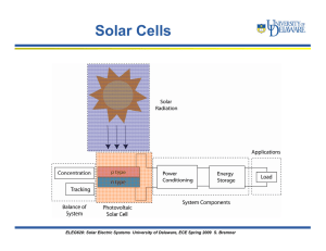Solar Cells - Solar Power Program
