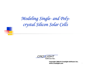 Modeling Si-based Solar Cells with APSYS