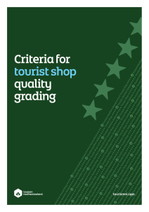 Quality Grading Criteria for Tourist Shops