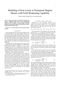 Modeling of Iron Losses in Permanent Magnet