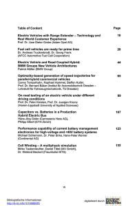 Table of Content Page Electric Vehicles with Range Extender