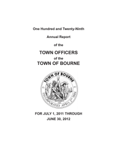 TOWN OFFICERS TOWN OF BOURNE