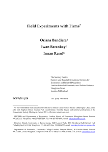 Field Experiments with Firms - STICERD