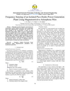 Frequency Sensing of an Isolated Pico-Hydro Power