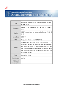 Title Operation and Control of HVDC