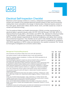 Electrical Self-Inspection Checklist