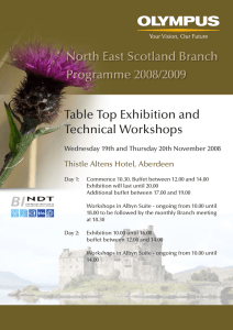 Table Top Exhibition and Technical Workshops