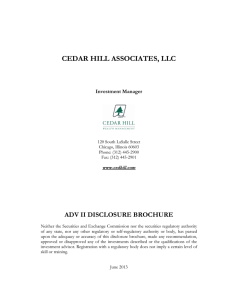 CEDAR HILL ASSOCIATES, LLC