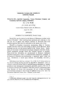 Phoenix Canada Oil Co. Ltd. v. Te.xaco, Inc