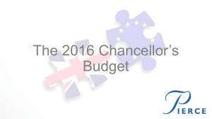 2016 Budget Presentation