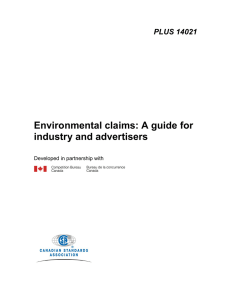 Environmental claims: A guide for industry and advertisers