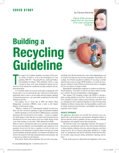 Recycling process, audit and verification