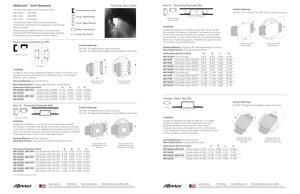 Millenium™ Semi-Recessed Technical Data Sheet