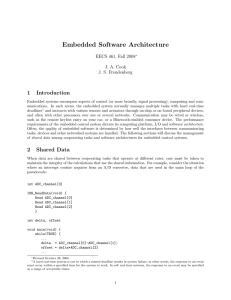 Embedded Software Architecture