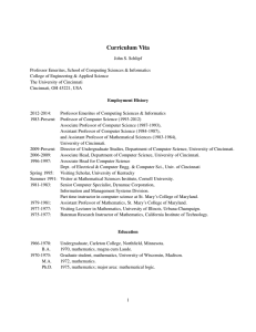 Curriculum Vita - Department of Electrical Engineering and