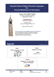 DAEs, Modelica - Broman Systems and Consulting AB