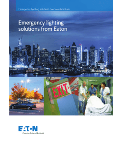 Emergency lighting solutions overview brochure