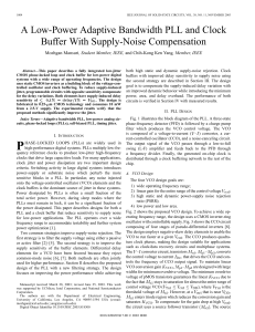 A low-power adaptive bandwidth PLL and clock buffer with supply