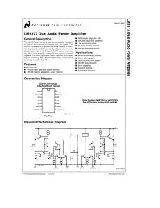 LM1877 Dual Audio Power Amplifier