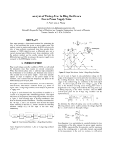 Analysis of Timing Jitter in Ring Oscillators Due to Power Supply Noise