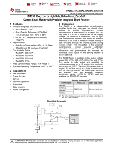 or High-Side, Bidirectional, Zero-Drift Current