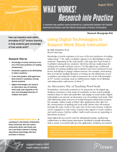 Using Digital Technologies to Support Word Study Instruction