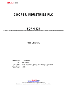 cooper industries plc