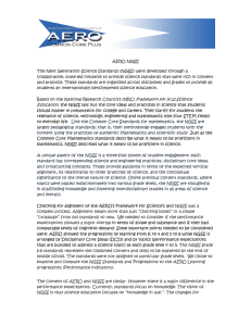 Overview of AERO NGSS