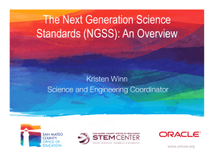The Next Generation Science Standards (NGSS): An