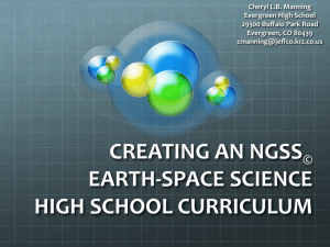 creating an ngss earth-‐space science high school curriculum