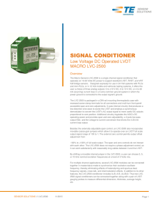 Signal Conditioner Low Voltage DC Operated LVDT
