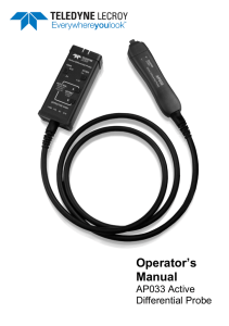 AP033 Active Differential Probe Operator`s Manual