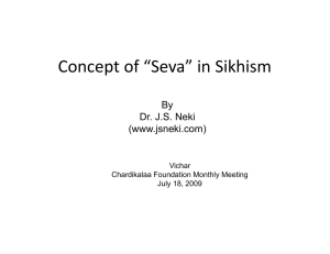 Concept of “Seva” in Sikhism