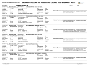 Vacancy List Promotion-LSE and Therapist