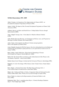 M.Phil. Dissertations 1991- 2009