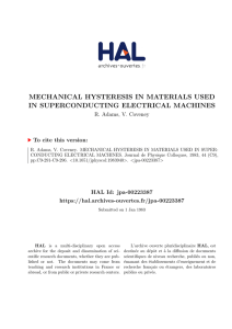 mechanical hysteresis in materials used in superconducting