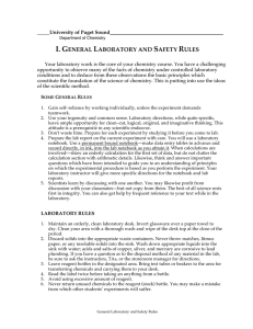 Laboratory Guidelines - University of Puget Sound