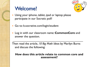 Aligning Assessments to CCSS Expectations for K-2