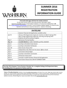 Summer Registration Information Guide