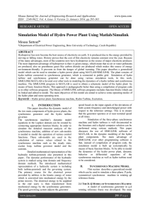 Simulation Model of Hydro Power Plant Using Matlab/Simulink (PDF