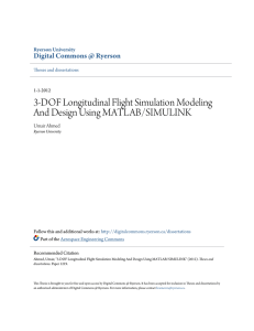 3-DOF Longitudinal Flight Simulation Modeling And Design Using