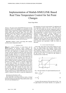 Implementation of Matlab-SIMULINK Based Real Time Temperature